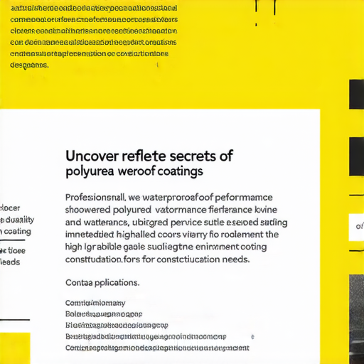 揭開聚脲防水塗層的秘密，立即聯繫我們獲取專業服務！