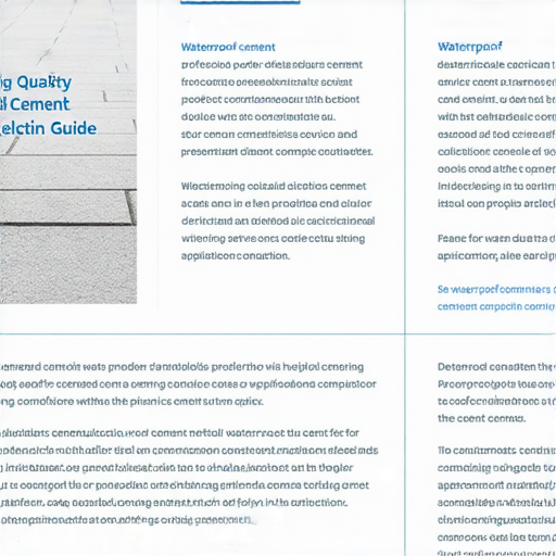 防水牆水泥如何選？專業服務助你輕鬆解決問題！