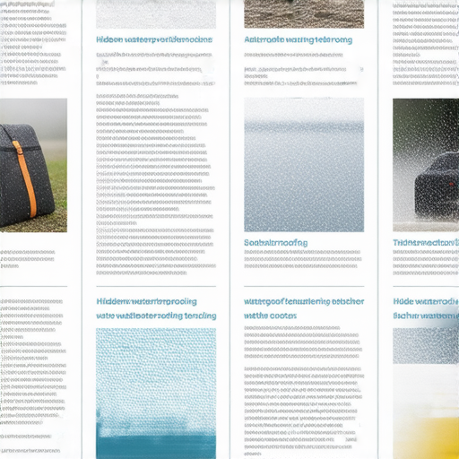 隱藏的防水技巧，你也能輕鬆掌握，立即了解！